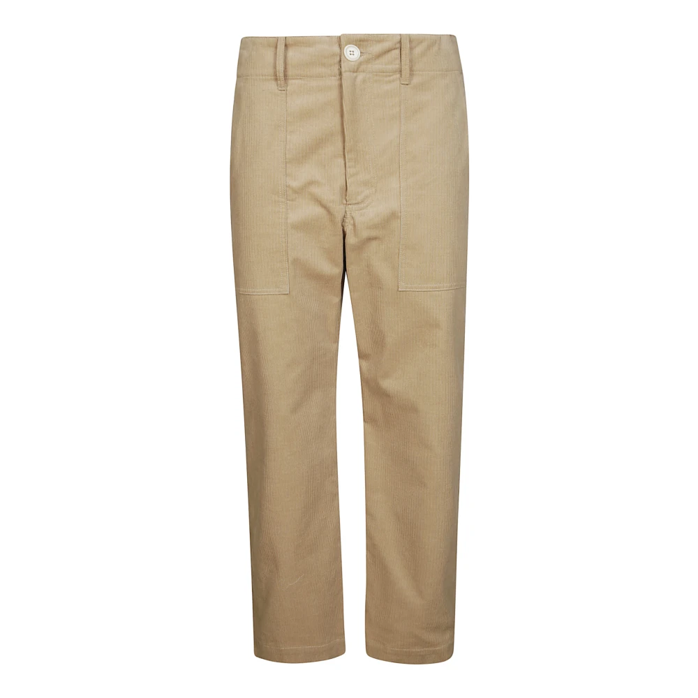 Jejia Rechte Katoenen Zak Vermoeidheid Broek Beige Dames