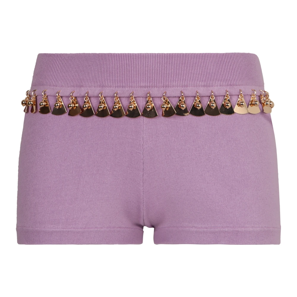 Rabanne Women's Pink Knitted Shorts - Short Shorts - Xs - Shorts
