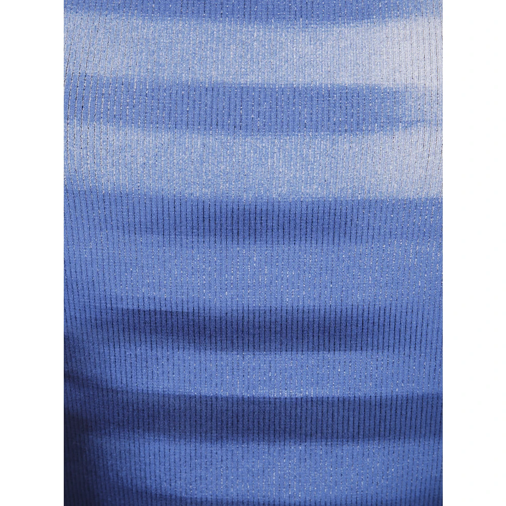 Jean Paul Gaultier Geribbelde tanktop met 'Le Heren' print Blue Dames