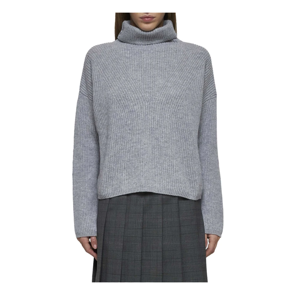 Max Mara Studio Golia Coltrui Trui Licht Grijs Gray Dames