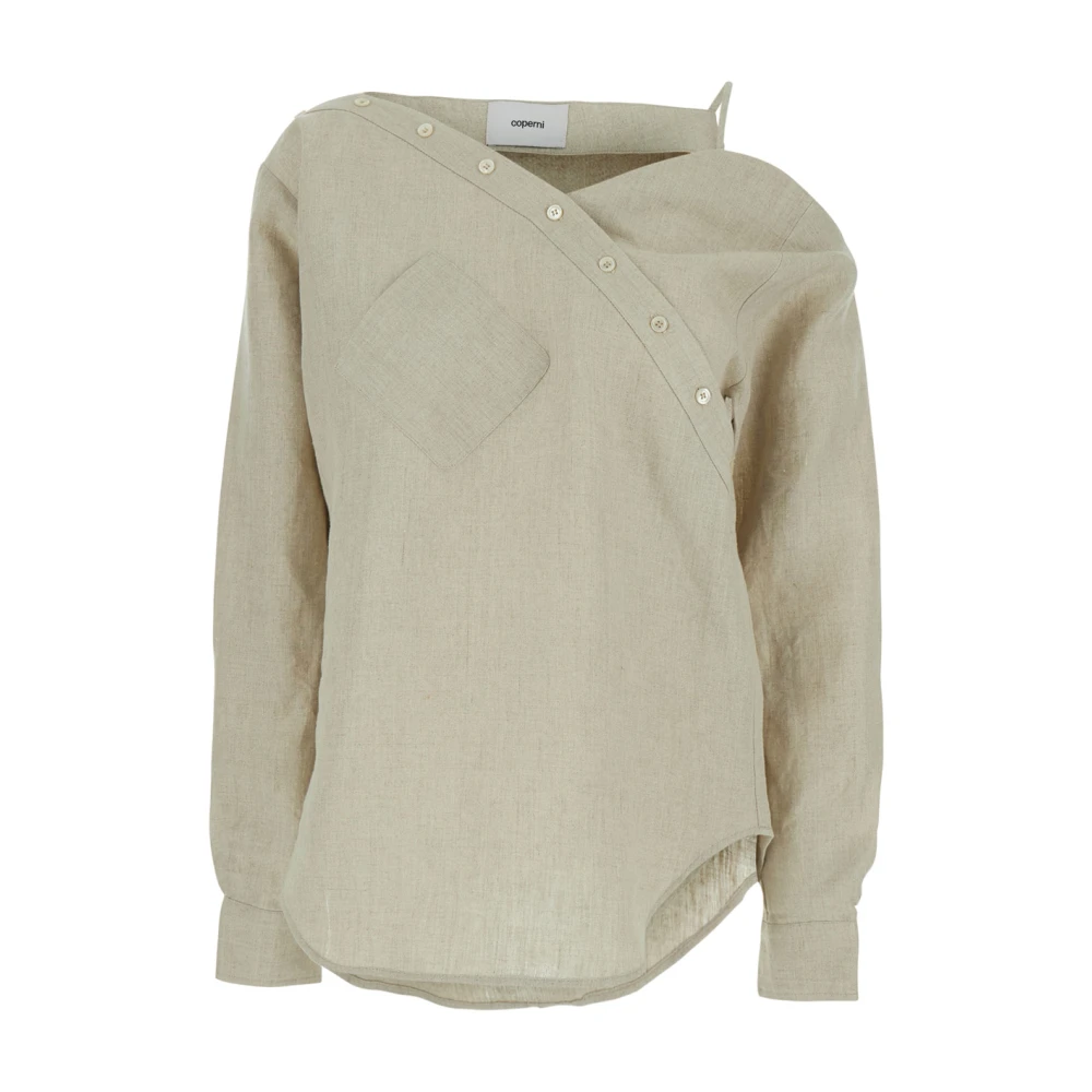 Coperni Women's Beige Blouses, S, Heart Shirt