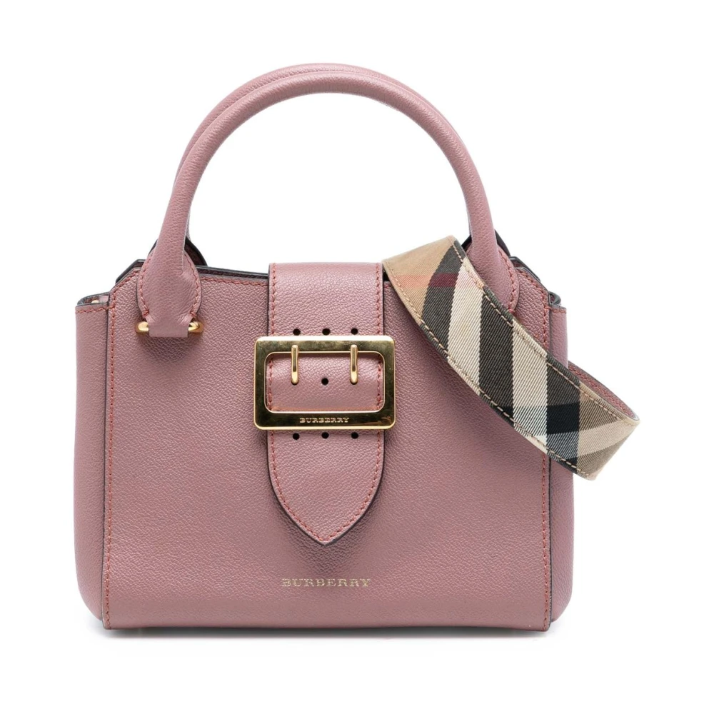 Burberry Vintage Women's Pink Pre-Owned Top Handle Bag