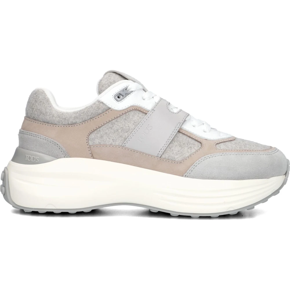 Tod’s Grijze Lage Dames Sneakers Dames Schoenen Grijs