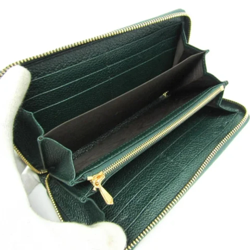 Gucci Vintage Pre-owned Leather wallets Green Dames