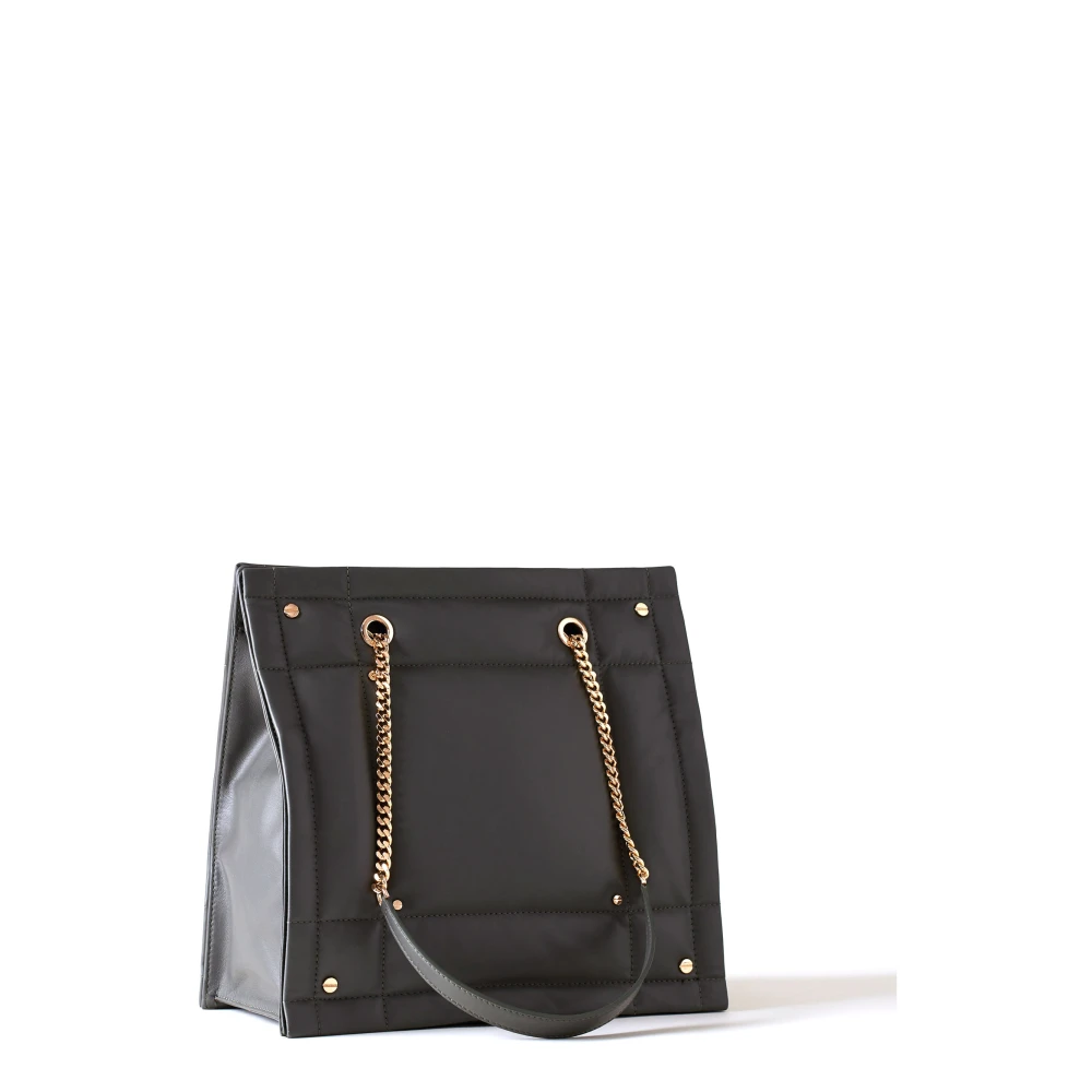 Borbonese Geometrische Reverse Tote Gewatteerde Schoudertas Gray Dames