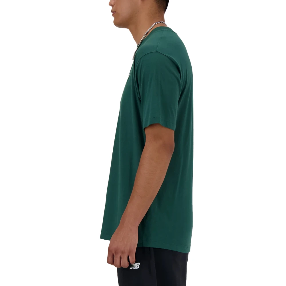 New Balance Klassiek Katoenen T-Shirt Lente Zomer Collectie Green Heren