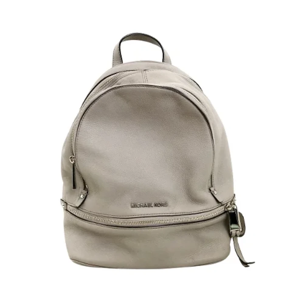 Michael Kors Pre-owned Leather backpacks Beige Dames