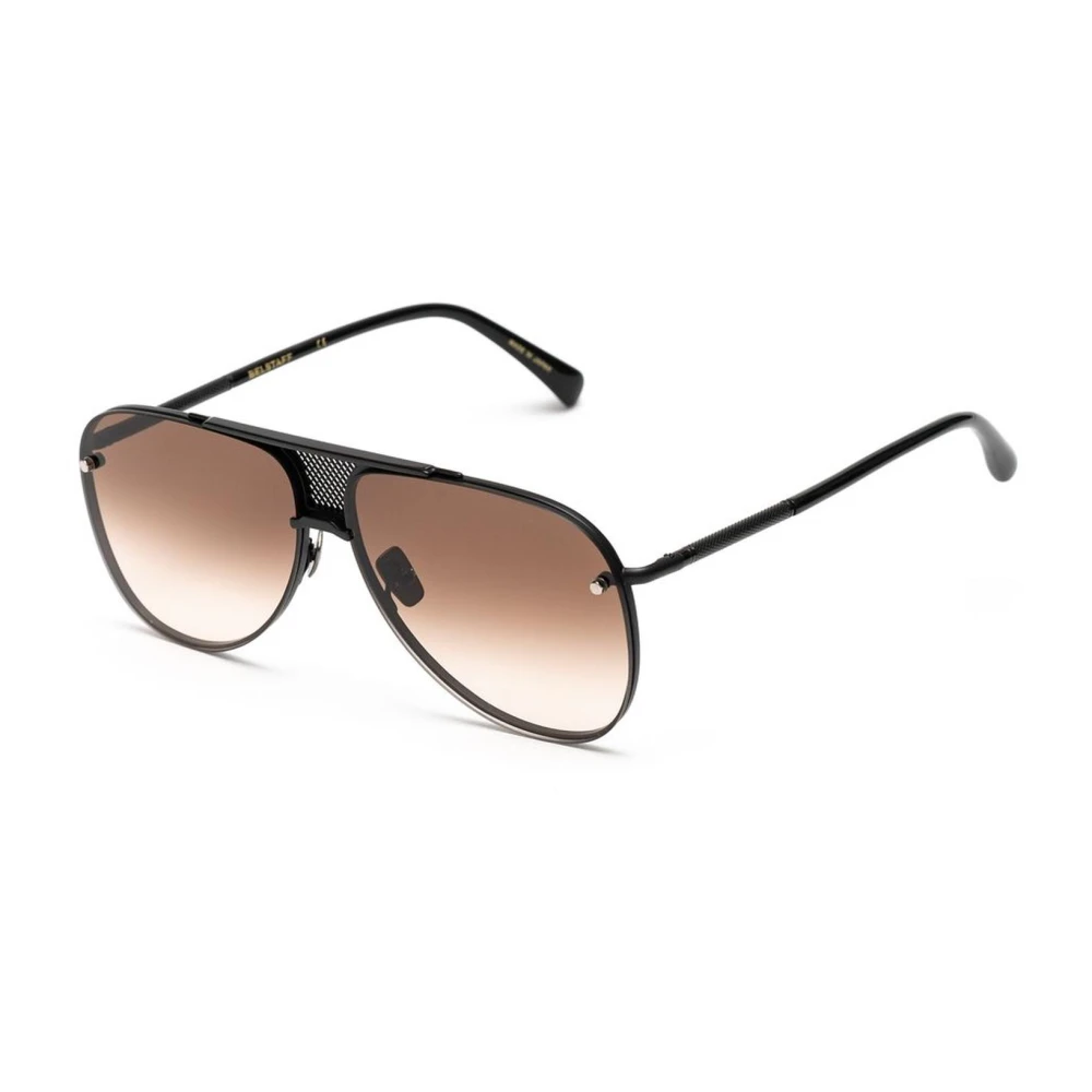 Belstaff Men's Black Japanese Titanium Sunglasses With Uv Protection