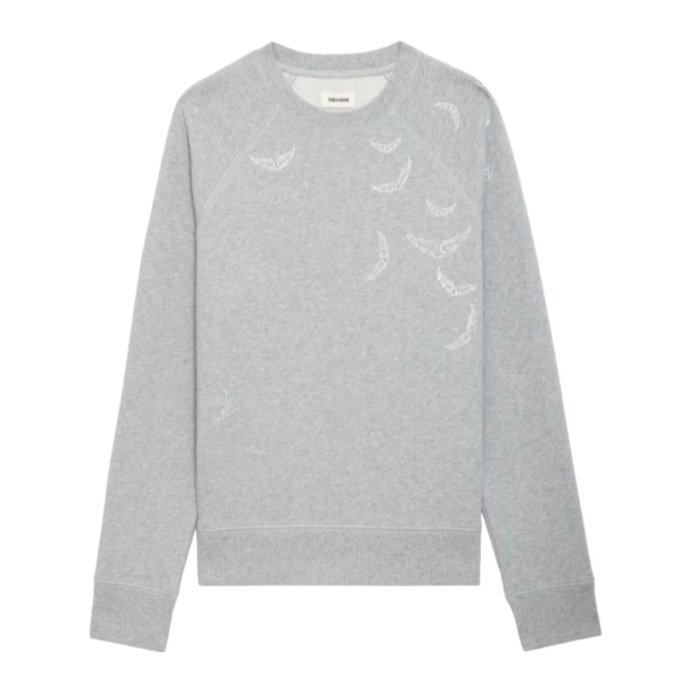 Zadig & Voltaire Grijze Sweatshirt met Signature Wings Gray Dames