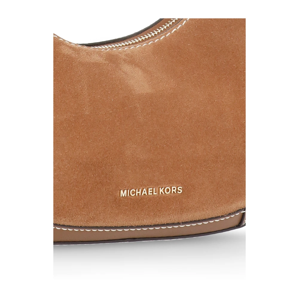 Michael Kors Bruine Suède Schoudertas Brown Dames