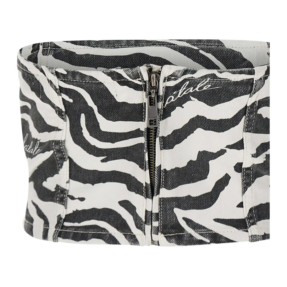 Rotate Birger Christensen Zebra Pattern Bandeau Top Multicolor Dames