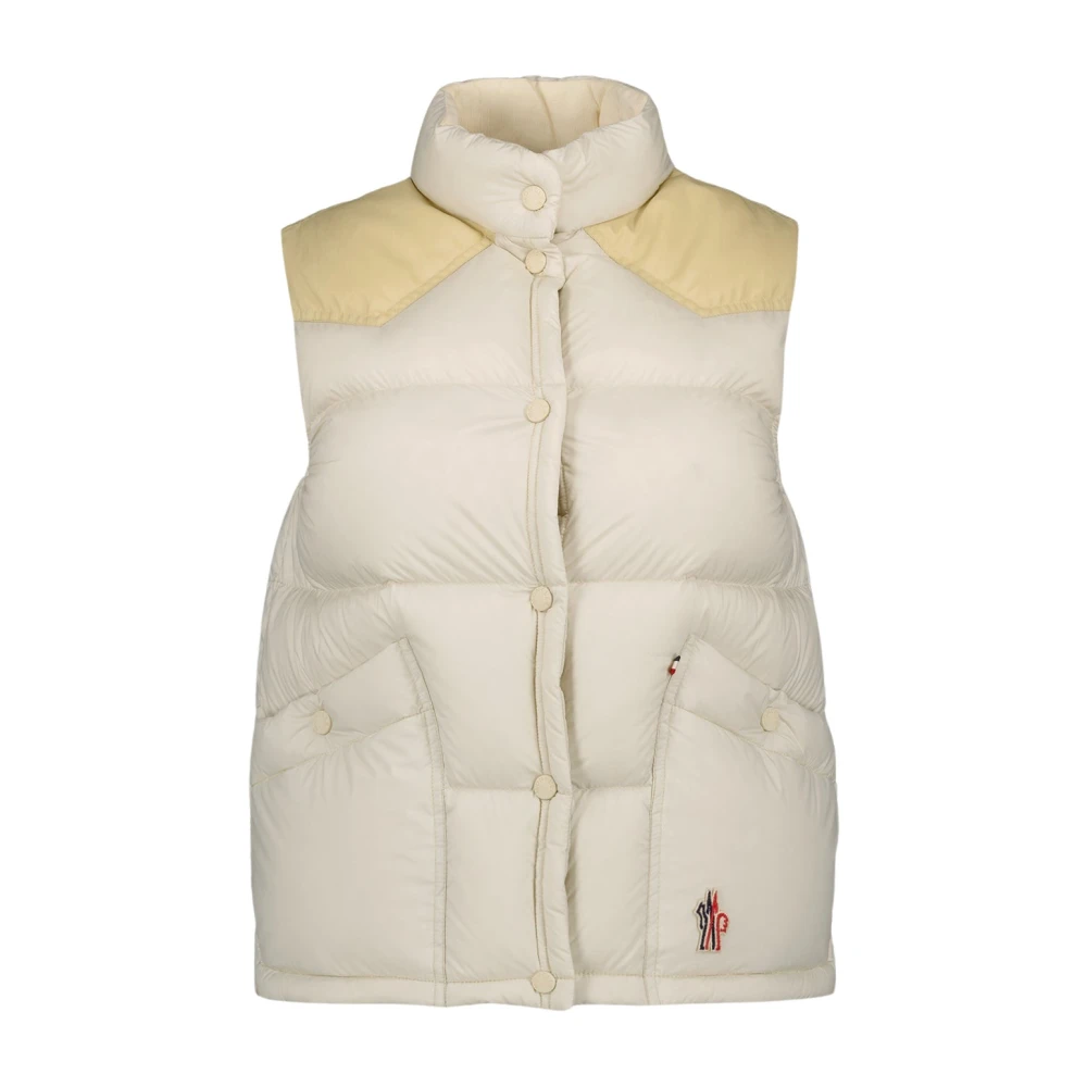 Moncler Mouwloze Sorapis Puffer Vest Beige Dames