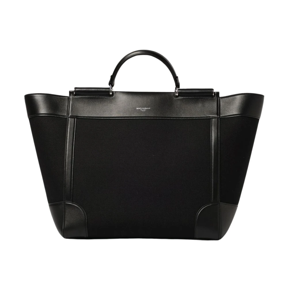 Dolce & Gabbana Men's Black Neoprene Shoulder Bag - Shopping Bags - One Size - Bags