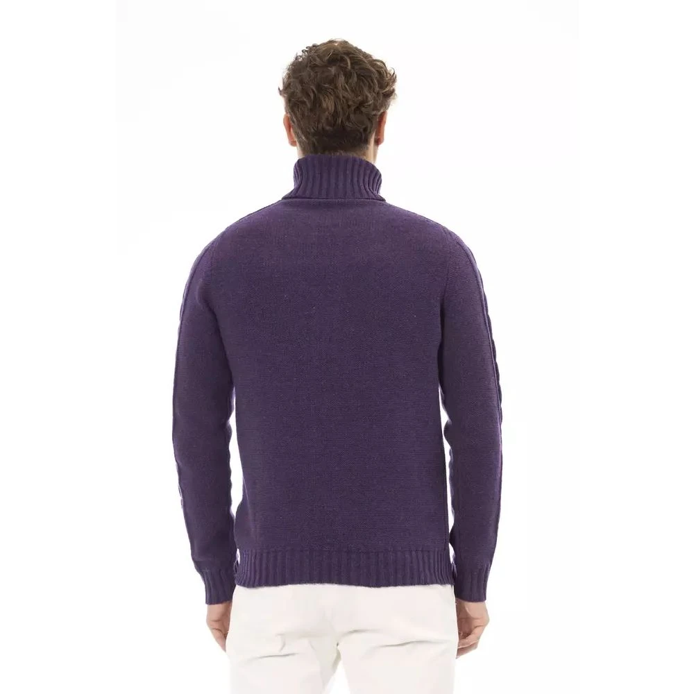 Alpha Studio Elegante Paarse Coltrui Heren Purple Heren