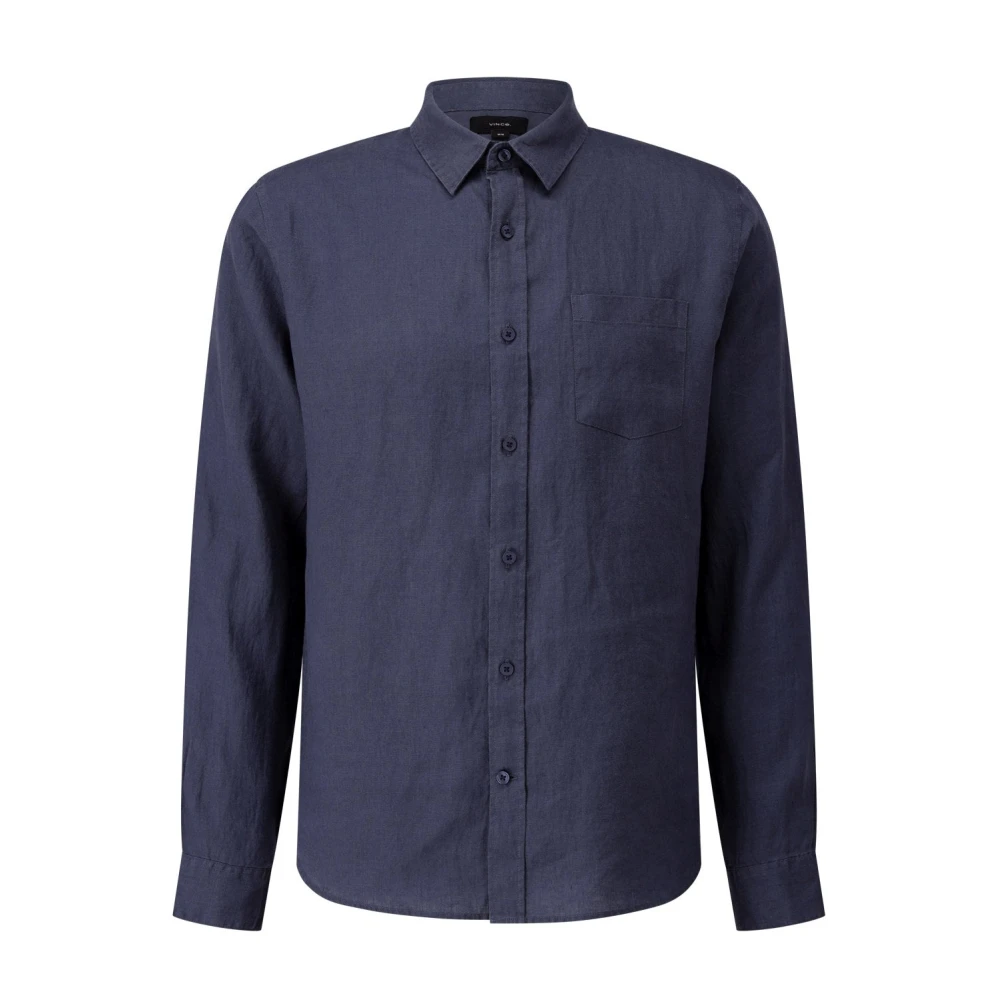 Vince Men's Blue Linen Casual Shirt - Casual Shirts - L - Shirts