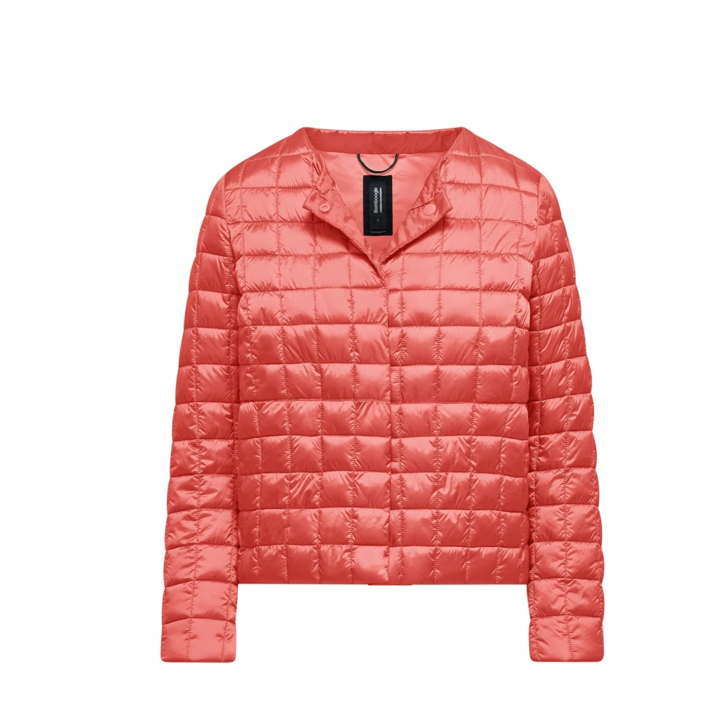 Bomboogie Women's Red Nylon Bright Down Jacket With Round Collar - Winter Jackets - S - Jackets