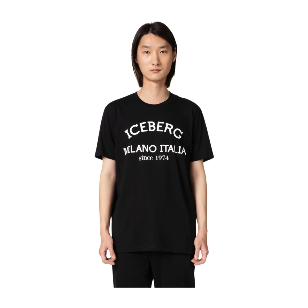 Iceberg 5D Milano Heren T-Shirt Zwart Black Heren