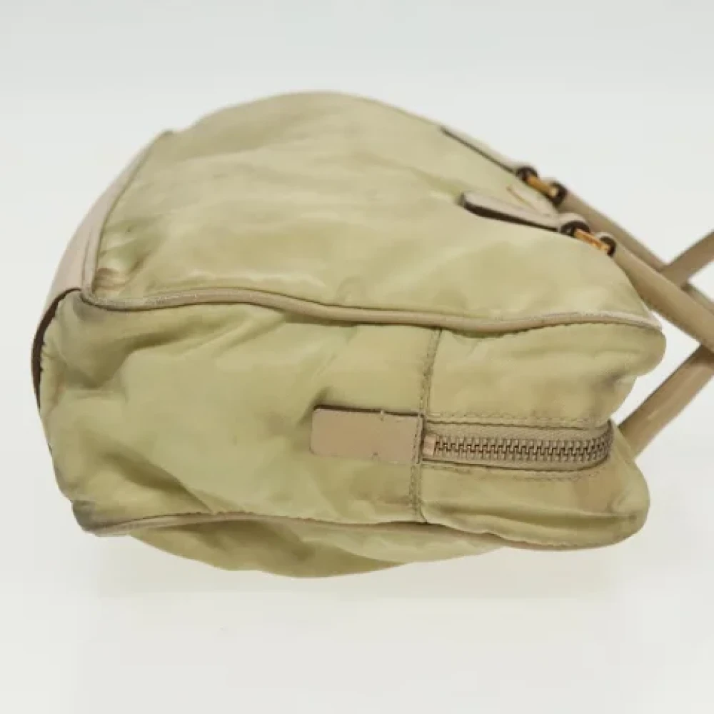 Prada Vintage Pre-owned Nylon prada-bags Beige Dames