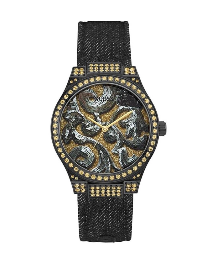 montre-en-textile-noir-a-quartz-analogique