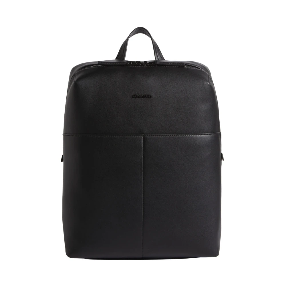 Calvin Klein Zwarte Vierkante Rugzak voor Mannen Black Heren
