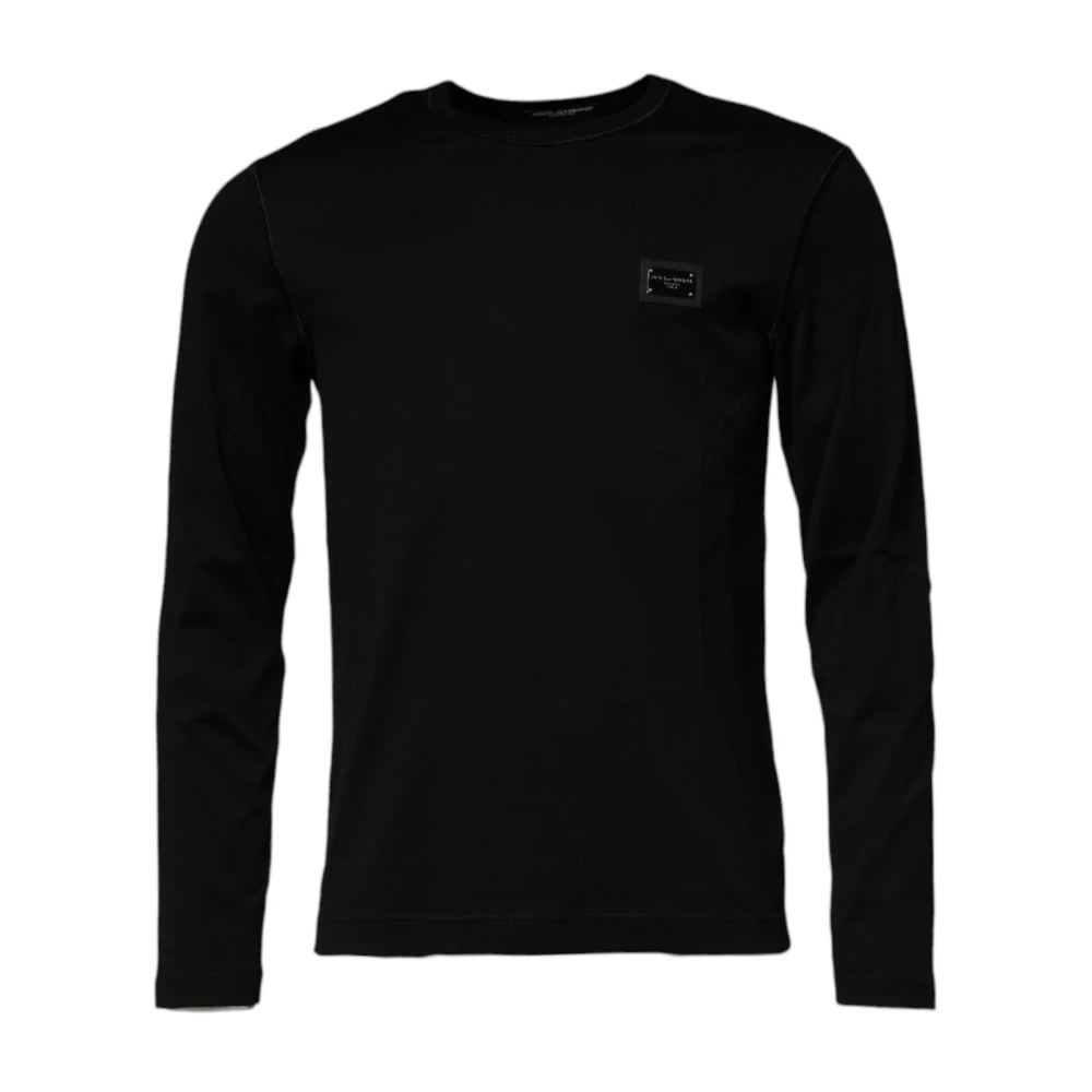 Dolce & Gabbana Men's Black Maroon Cashmere Crew Neck Jumper Medium