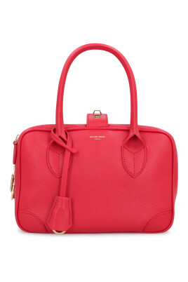 sac-a-main-en-cuir-gaufre-avec-breloque-porte-cles