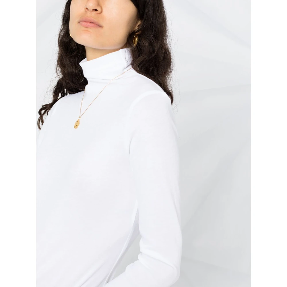 Vince Klassieke Turtleneck Trui White Dames