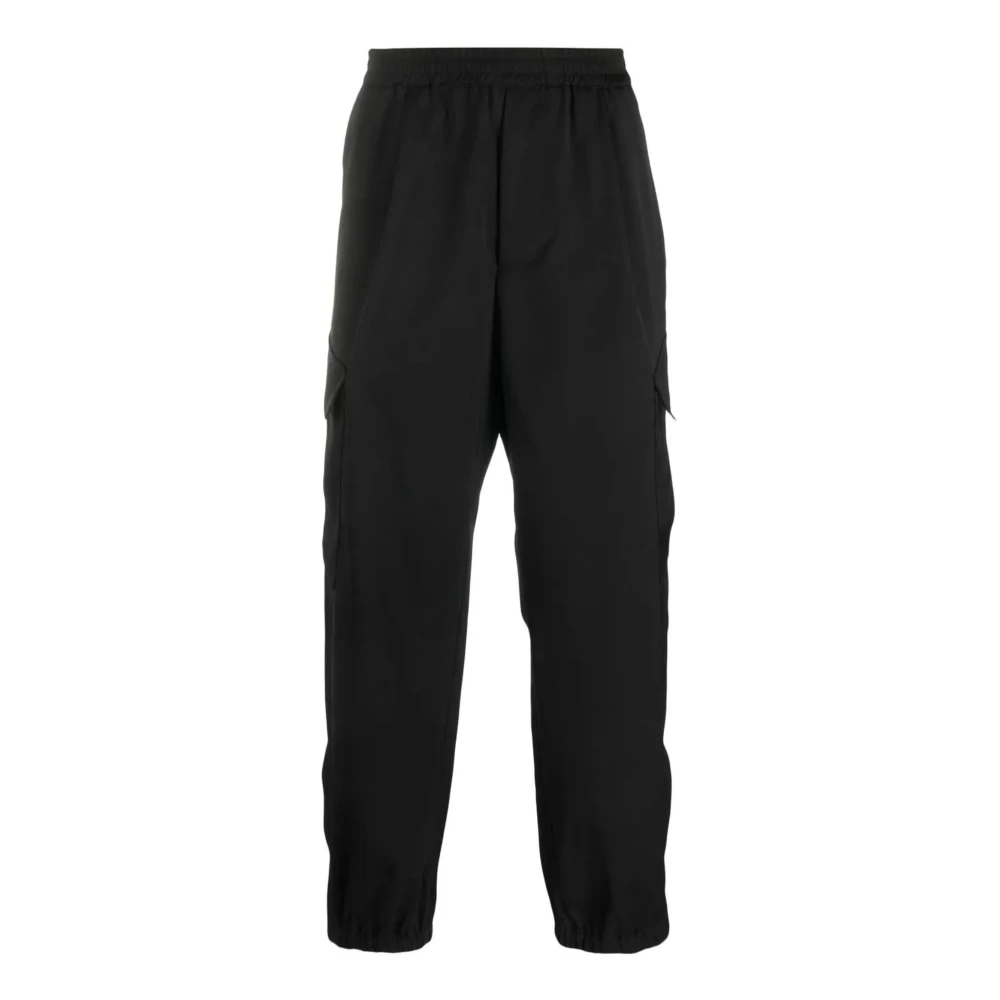 Barena Venezia Zwarte wollen broek met elastische taille Black Heren