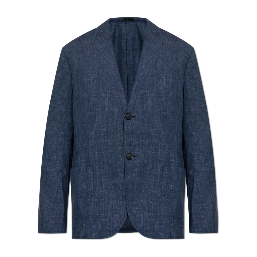 Giorgio Armani Blauwe Jas voor Mannen Stijlvol Blue Heren