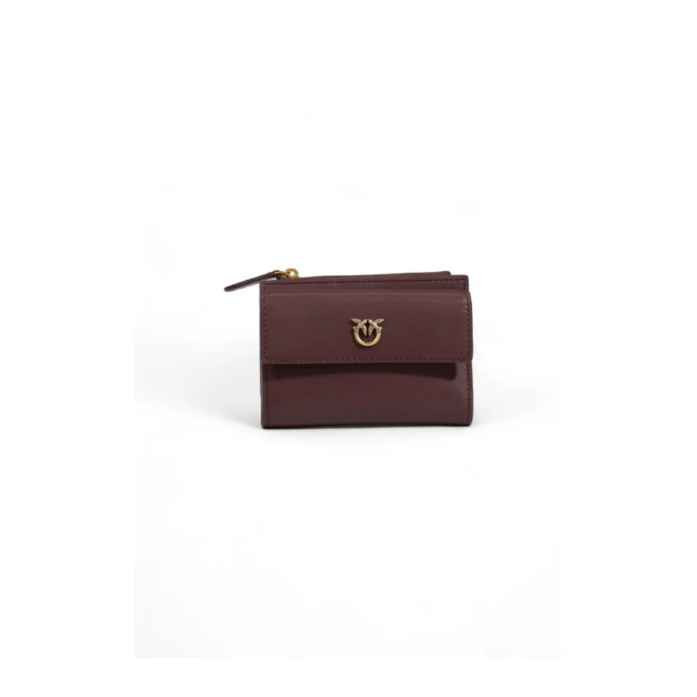 pinko Rode Love Birds Clip Wallet Red Dames