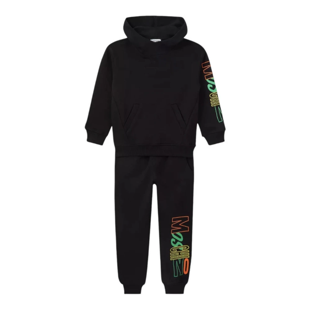 Moschino Hoodie och Byxor Set Svart Multifärgad Black, Pojke