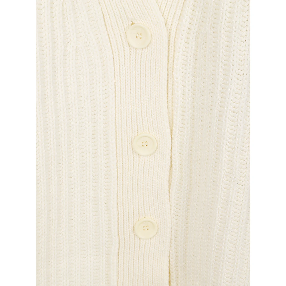 Aspesi Witte V-hals Knoopvest Beige Dames
