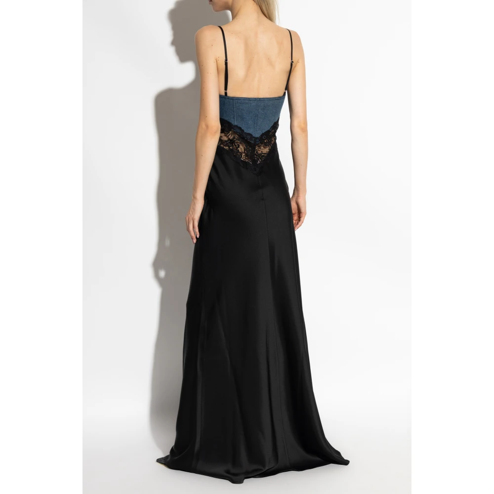 Blumarine Jurk gemaakt van gecombineerde materialen Black Dames