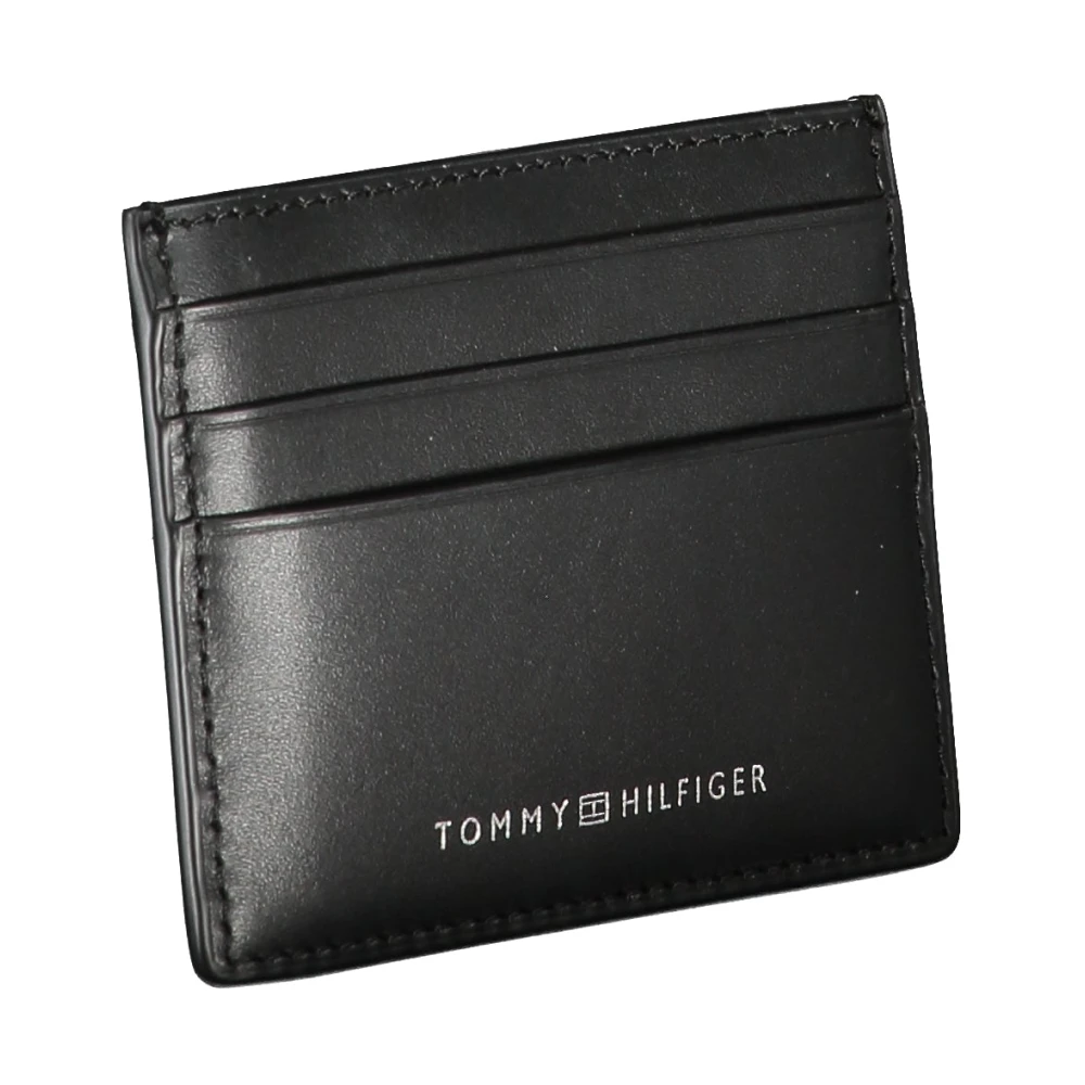 Tommy Hilfiger Heren Portemonnee Zwart Portacard Contrast Logo Black Heren