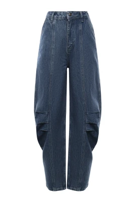 Denim Cargo Pants