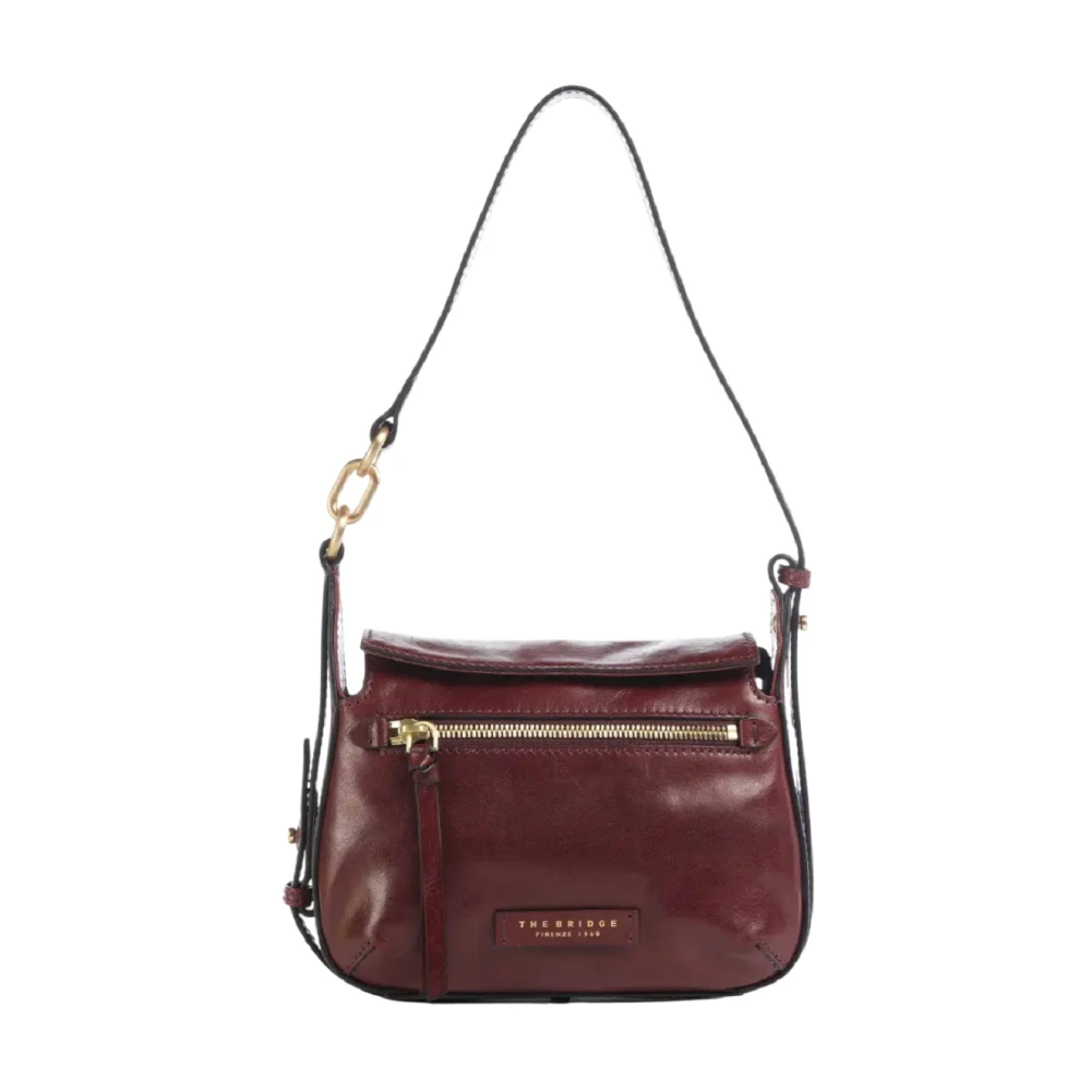 The Bridge Women's Red Ingrid Cowhide Leather Shoulder Bag