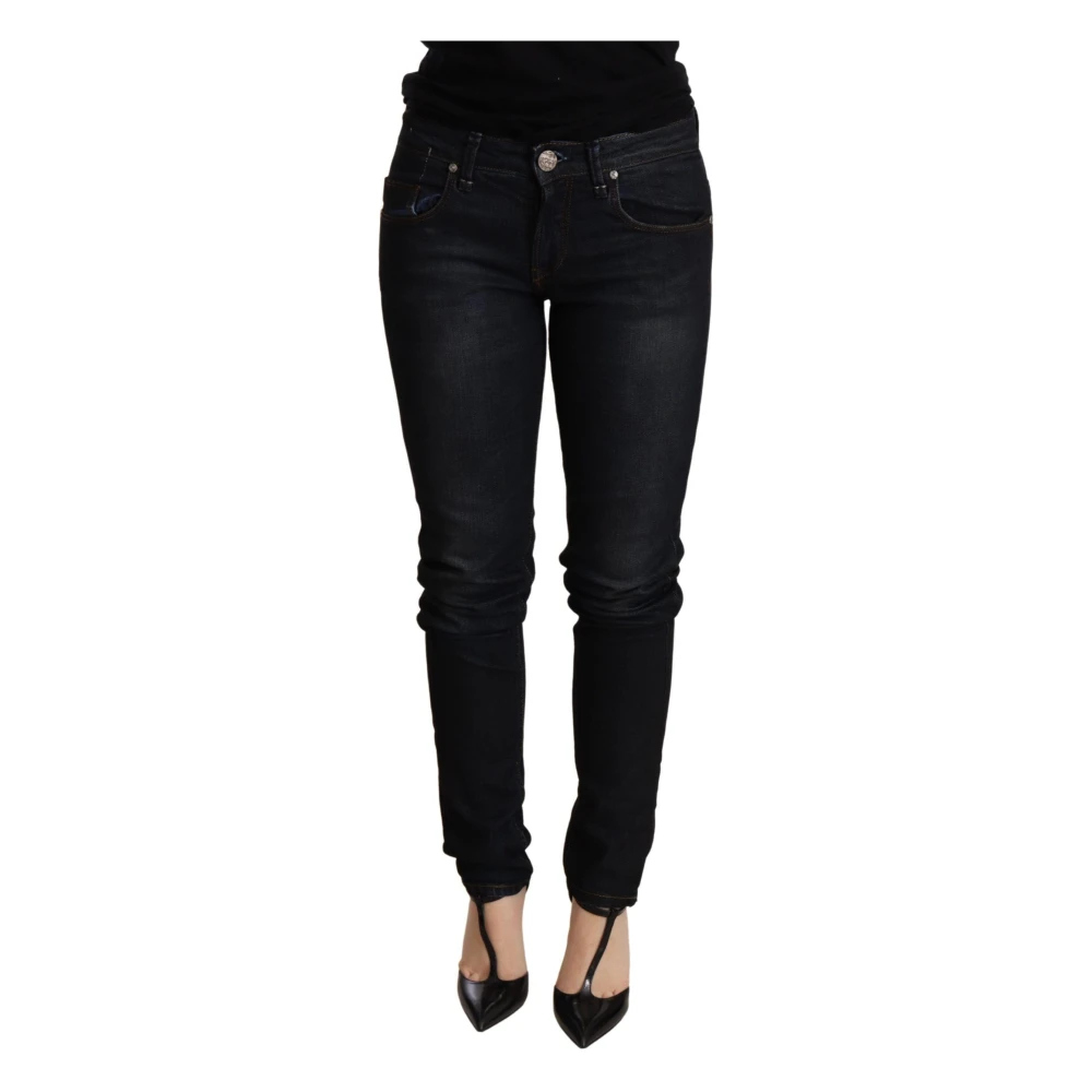 Acht Women's Black Low Waist Skinny Denim Trouser - Skinny Fit Jeans - W28 - Jeans