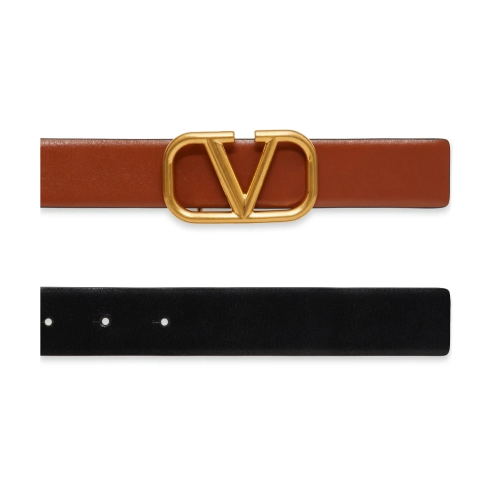 Valentino Garavani Bruine Leren Riem Damesmode Brown Dames