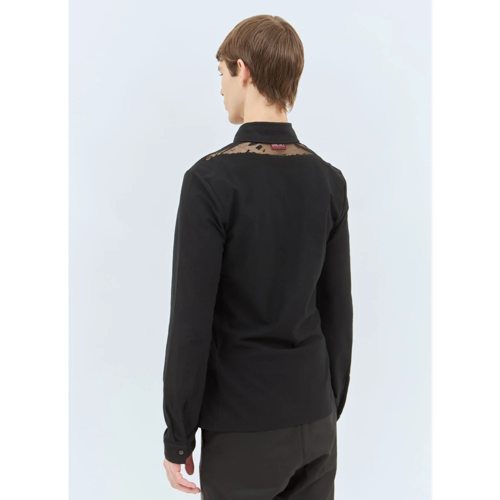 Diesel Devoré Panel Shirt Black Heren