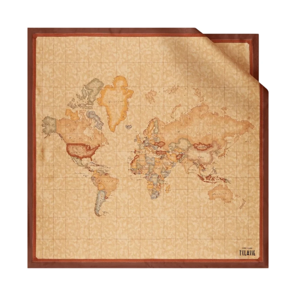 Alviero Martini 1a Classe Geo Classic Zijden Sjaal Brown Dames