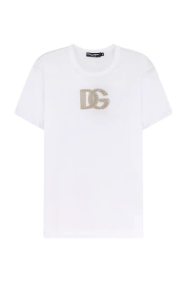 Bomulls-T-shirt med emblem-patch