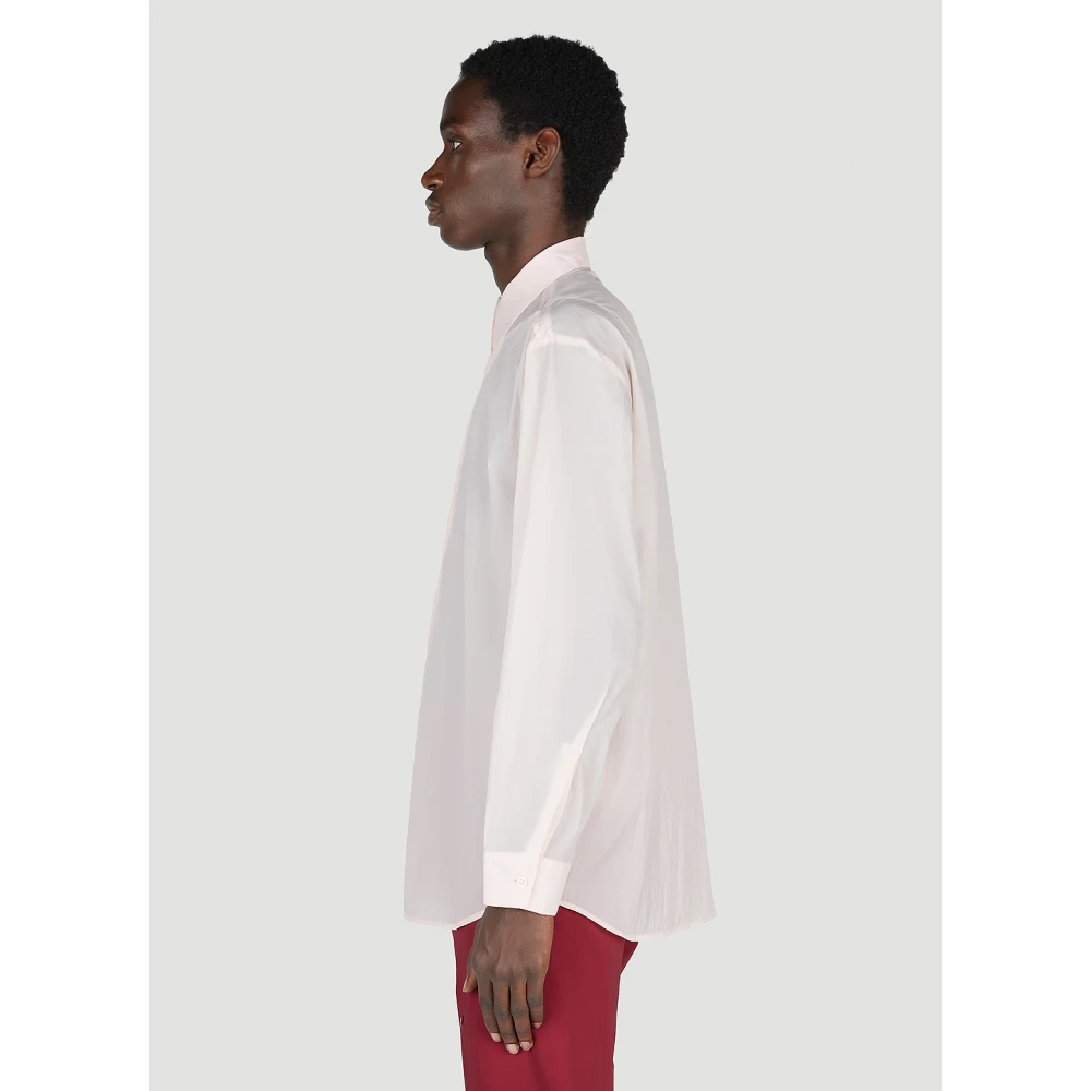 Post Archive Faction Technische Poplin Shirt met Ritssluiting Pink Heren