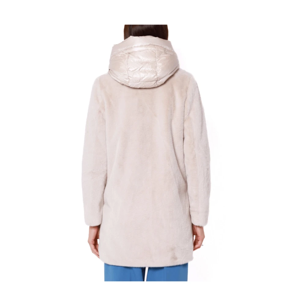 BomBoogie Nepbont Gevoerde Jas Boter Beige Dames