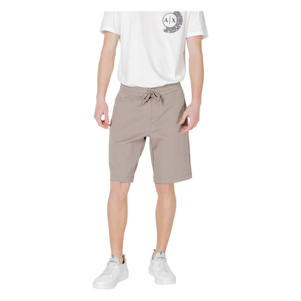 Armani Exchange Men's Brown Casual Shorts, Xs, Sports Bermuda Shorts