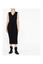 robe-midi-noire-en-tricot-avec-logo