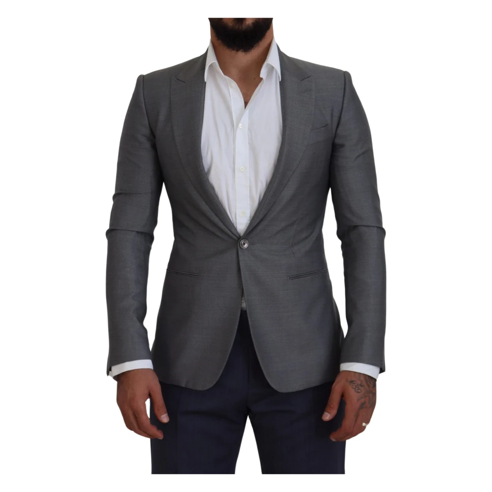 Dolce & Gabbana Men's Light/Gray Elegant Sicilia Blazer Jacket