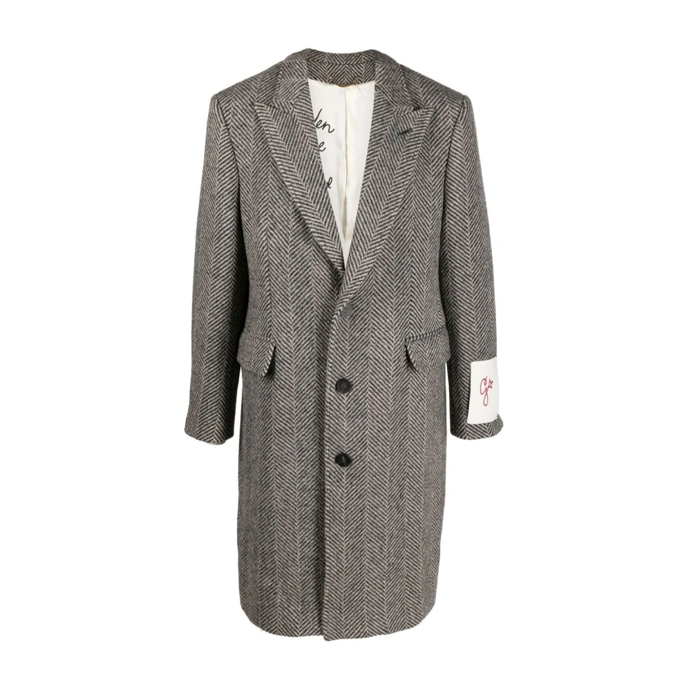Golden Goose Men's Gray Grey Wool Coat Single-Breasted - Single-Breasted Coats - M - Coats