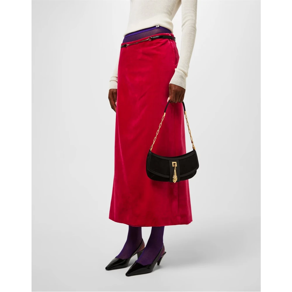 Gucci Schoudertas met Tiger Head Logo Black Dames