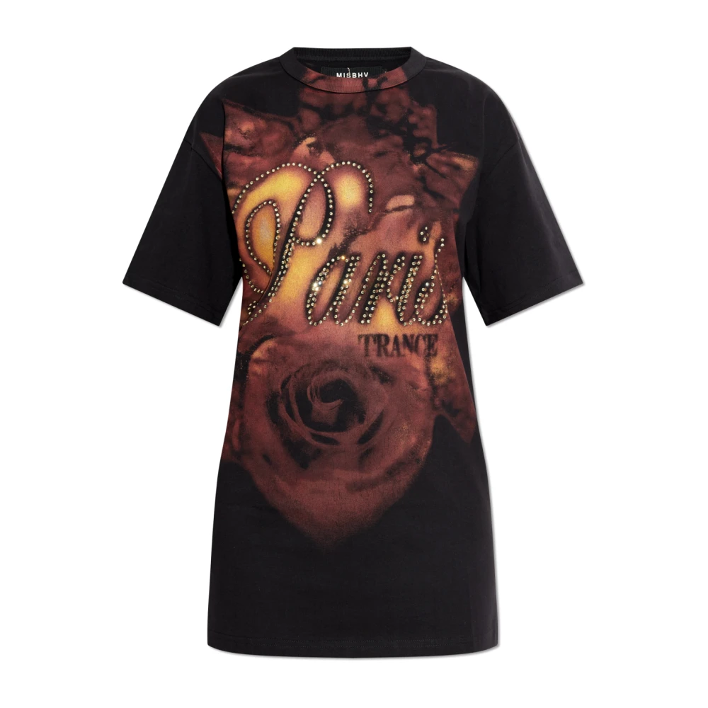 Misbhv Jurk met logo Black Dames