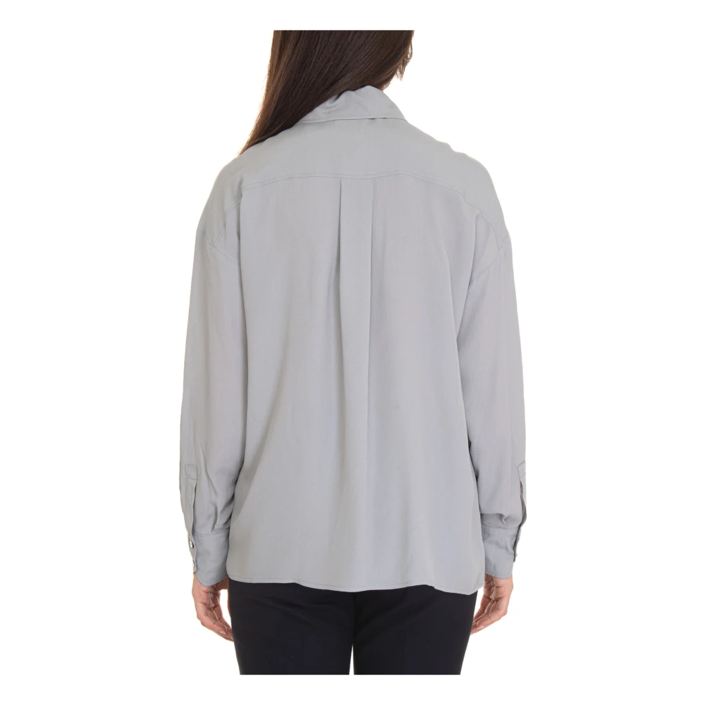 Pennyblack Zijde Blend Rapid Blouse Gray Dames